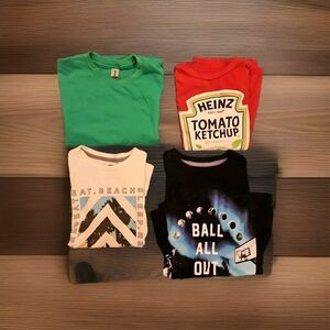Youth Boys T Shirt Lot Size Small Medium Heinz Old Navy Gildan Short Sleeve Crew